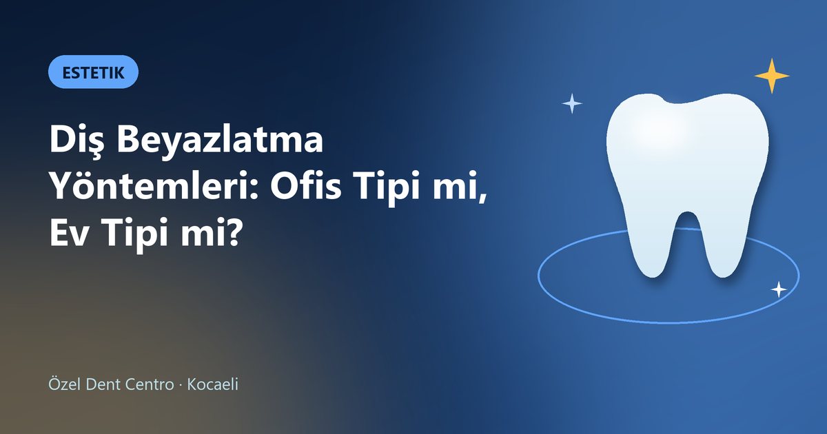 Diş Beyazlatma Yöntemleri: Ofis Tipi mi, Ev Tipi mi? – Dent Centro blog kapak görseli