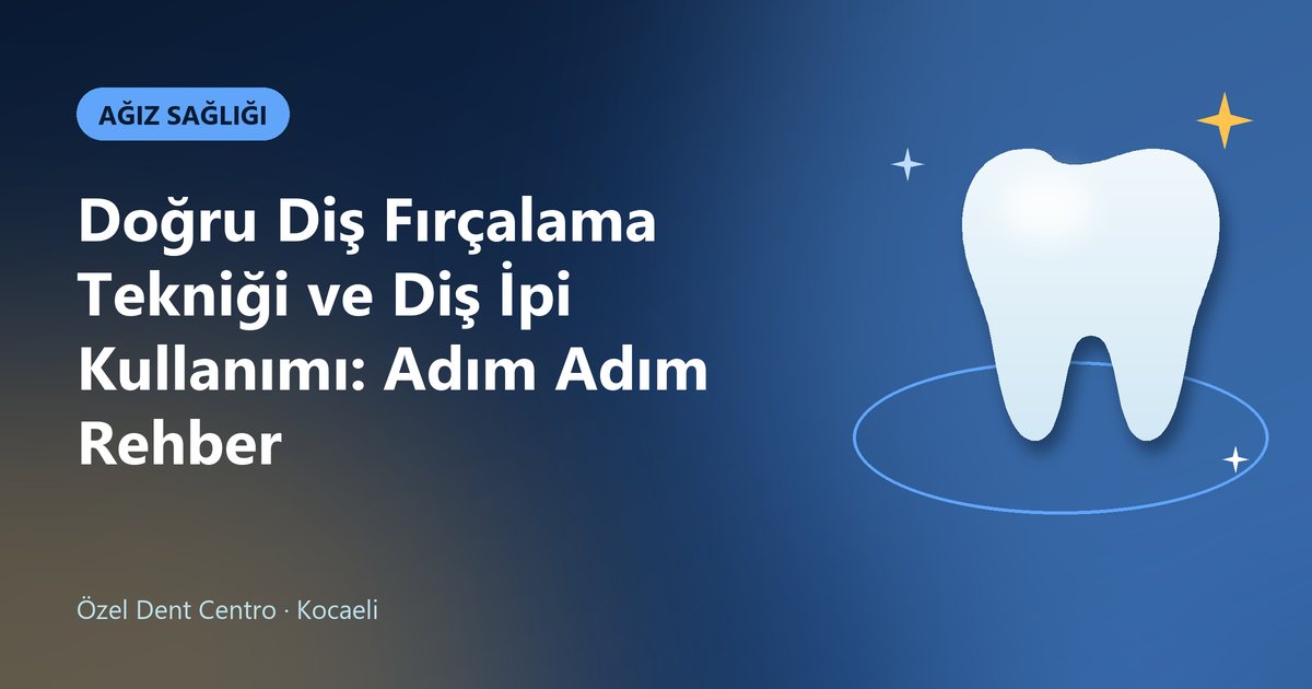 Doğru Diş Fırçalama Tekniği ve Diş İpi Kullanımı: Adım Adım Rehber – Dent Centro blog kapak görseli