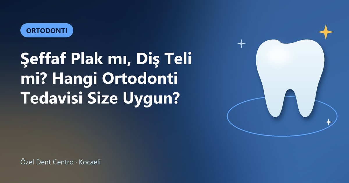 Şeffaf Plak mı, Diş Teli mi? Hangi Ortodonti Tedavisi Size Uygun? – Dent Centro blog kapak görseli
